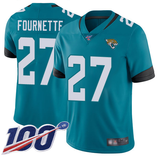 Nike Jacksonville Jaguars #27 Leonard Fournette Teal Green Alternate Men Stitched NFL 100th Season Vapor Limited Jersey->jacksonville jaguars->NFL Jersey